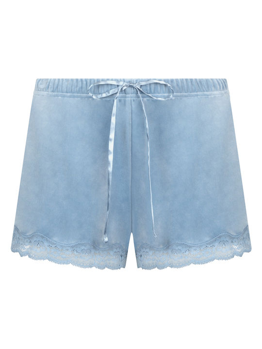 Hunkemöller Winter Velvet Women's Pyjama Shorts Soft Chambray