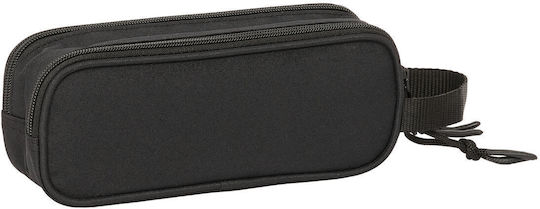 Safta Pencil Case with 2 Compartments Black