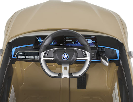 BO BMW i4 Cu Un Loc Cu Telecomandă Licențiat 12 Volți Bej Pentru 3+ Ani