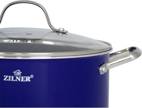 Zilner Σετ Μαγειρικά Σκεύη από Αλουμίνιο Blue με Αντικολλητική Επίστρωση 5τμχ