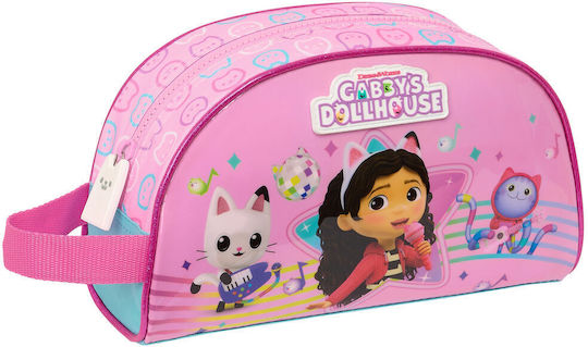 Gabby's Dollhouse Pencil Case with 1 Compartment Pink