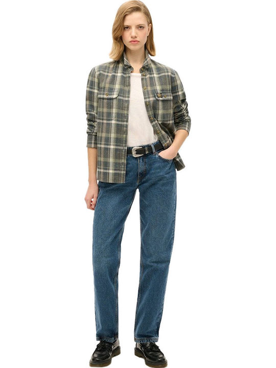 Γυναικείο Καρό Khaki, Grey Overshirt