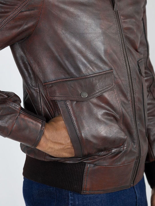 Leather Jacket Tabac Brown