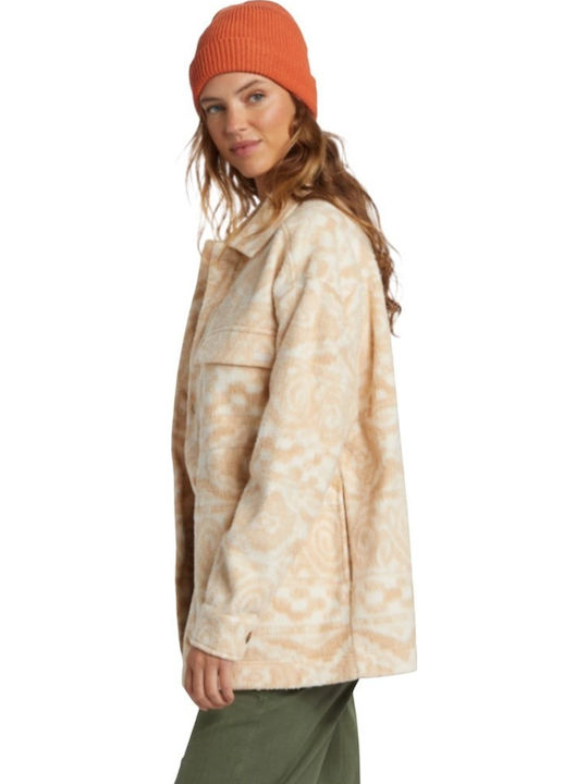 Down Women's Long Sleeve Shirt Ecru