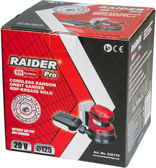 Raider RDP-KRSA20 Solo Battery Powered Eccentric Sander 125mm Battery 030175