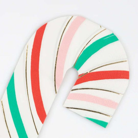 Candy Cane Șervețele de petrecere Auriu 19.7x10.2cm.