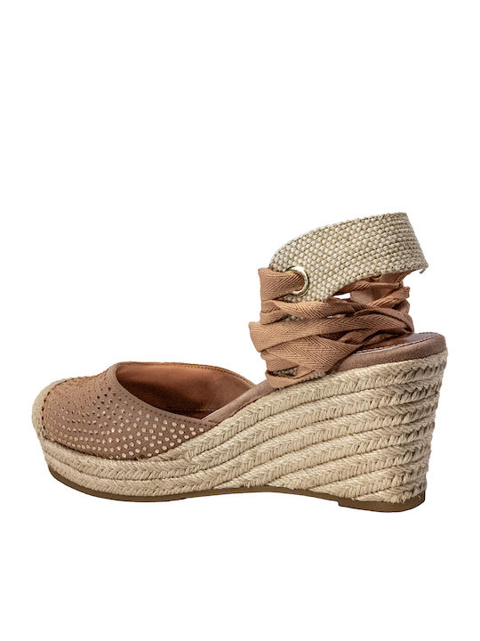 Damenplattformen im Espadrilles-Stil Rosa