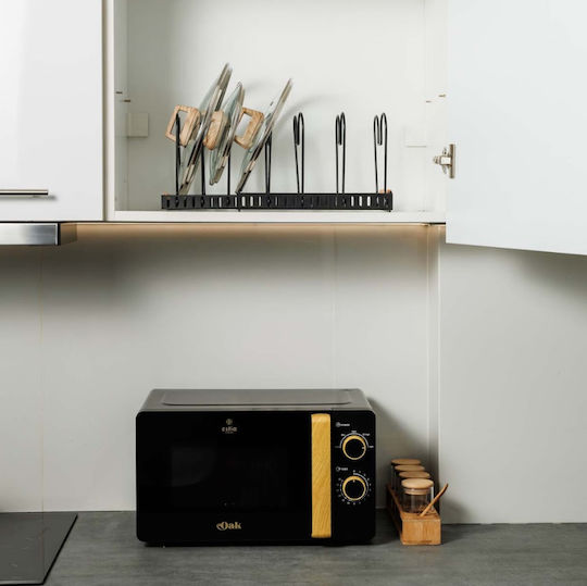 Estia Oak Microwave Oven 20lt Black