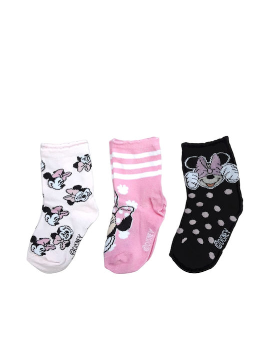 Disney Kids' Socks Black 3 Pairs