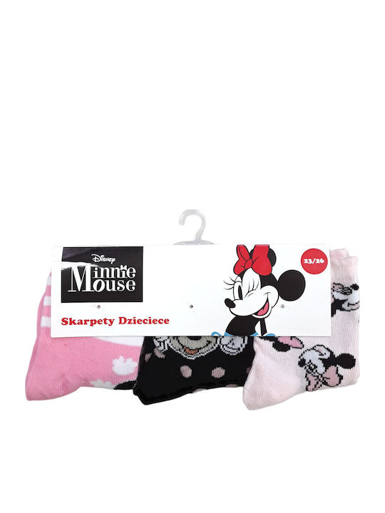 Disney Kids' Socks Minnie Black 3 Pairs