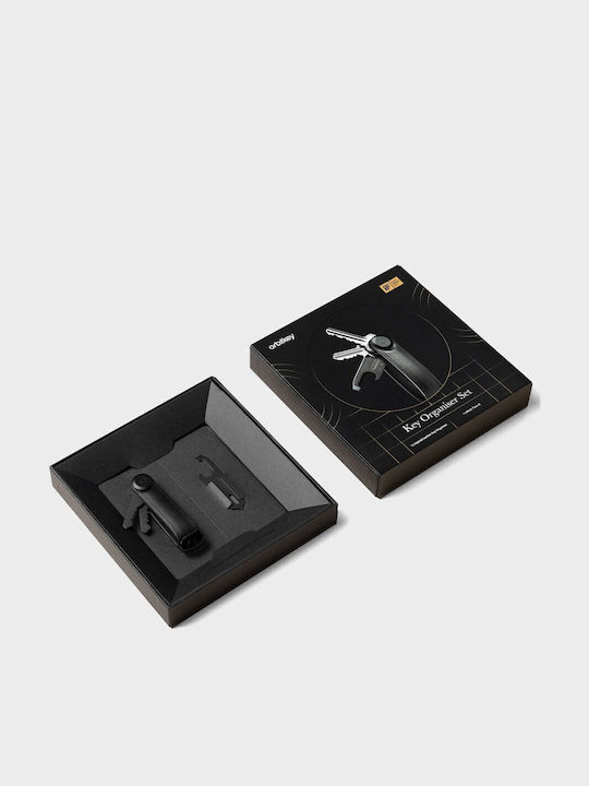 Orbitkey Μπρελόκ Δερμάτινο Μαύρο