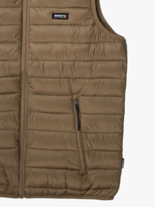 Sleeveless Jacket Puffer Gold Brown
