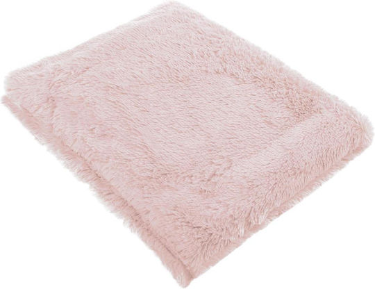 Pelzige Decke Einzel 160x200cm Rosa