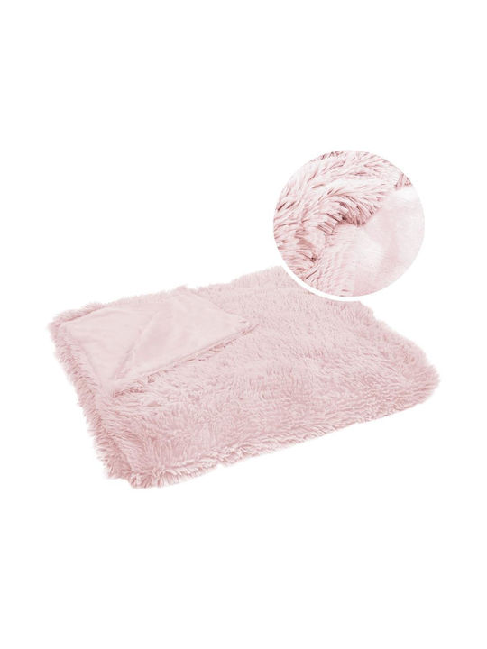 Decke Pelzige Einzel 160x200cm Pink