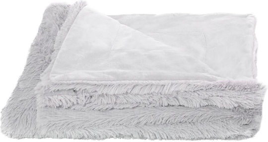 Furry Double Blanket 200x240cm Light Grey