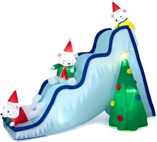 Costway Inflatable Slide Christmas Decoration with LED Lights Costway Cm24101de