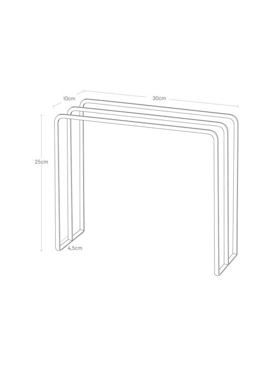 Yamazaki Κρεμάστρα Κουζίνας Μεταλλική 30x10x25εκ. Μαύρη