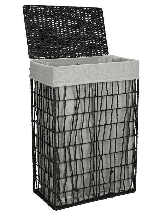 Estia Nest Fabric Laundry Basket with Cap 37x22x55cm Black