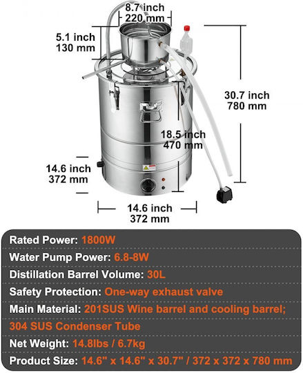 Vevor Distiller 30lt