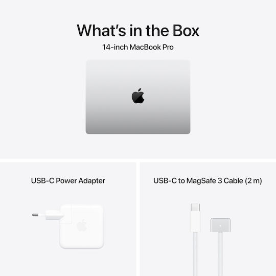 Apple MacBook Pro (2024) 14.2" Retina Display 120Hz M4 Max-14-Core/36GB/1TB SSD/32-Core GPU с Зарядно 96W Сребрист (GR Клавиатура)