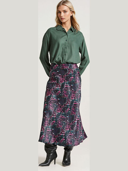 Women's Monochrome Long Sleeve Shirt Green