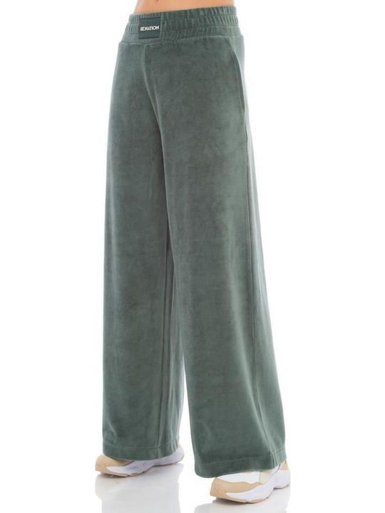 Sweatpants Flared Velvet D.grey