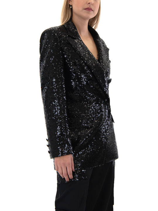 Zoya Women's Blazer Black with Sequins