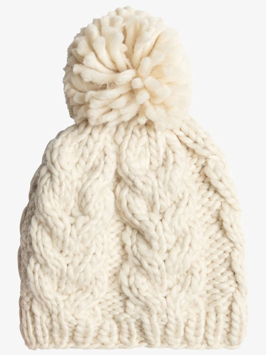 Beanie Γυναικείος Σκούφος Πλεκτός σε Μπεζ χρώμα