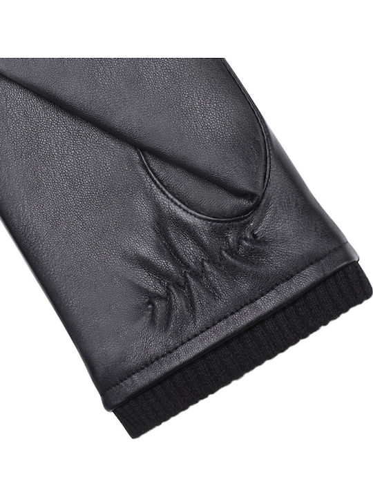 Men's Leather Touch Gloves Black
