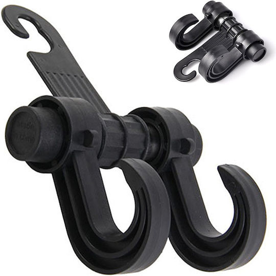 Hook Hook Headrest Attachment Zola Universal Car Organizer Foldable Black