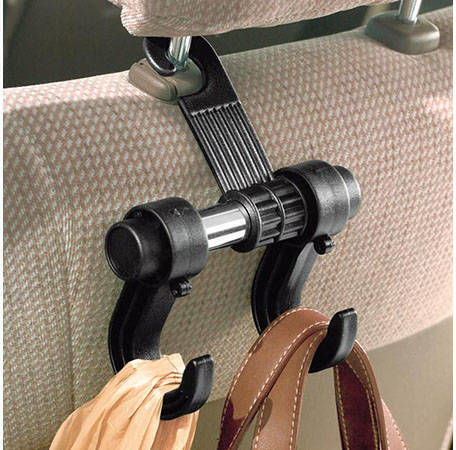Hook Hook Headrest Attachment Zola Universal Car Organizer Foldable Black