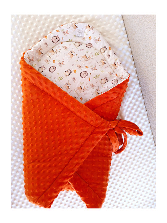 BabyValia Blanket Nursery Swaddling Blankets Orange Terracotta 75x75cm