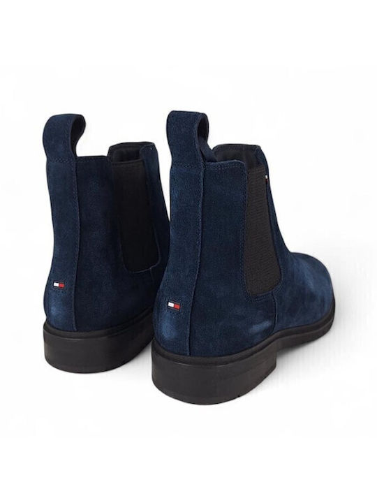 Suede Μπλε Ανδρικά Μποτάκια