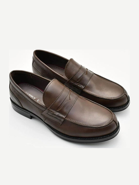 Bliss1 Men's Leather Loafers Brown