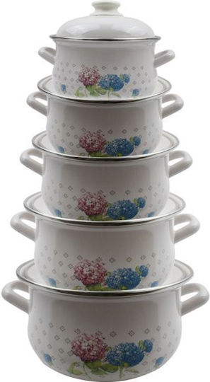 Elekom Bonera Pots Set with Enamel Coating 5 Pieces