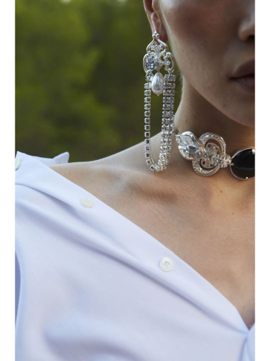 Desperate Design Octavia Earrings made of Silver with Stones & Pearls
