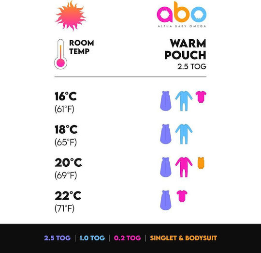 abo Winter Sleeping Bag with Feet 2.5 Tog with Detachable Sleeves