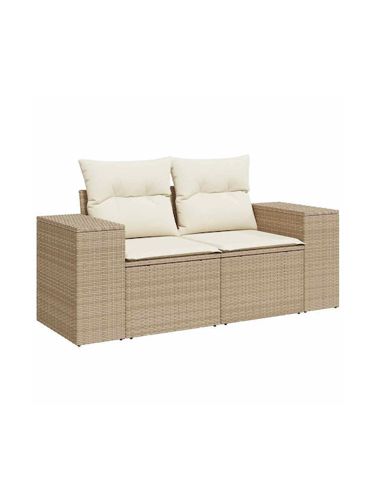 Corner Sofa Outdoor Rattan with Chest and Pillows 55x55x34cm