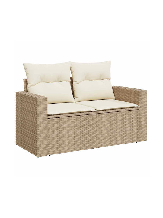Corner Sofa Outdoor Rattan with Chest and Cushions 55x55x69cm