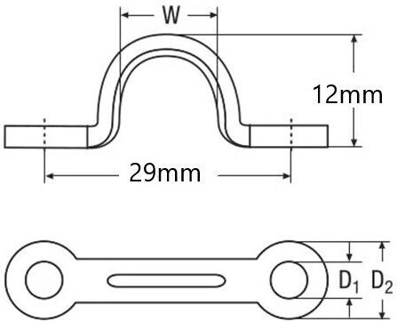 Μάπα-γέφυρα Ωμέγα Inox 29χ12mm M8127