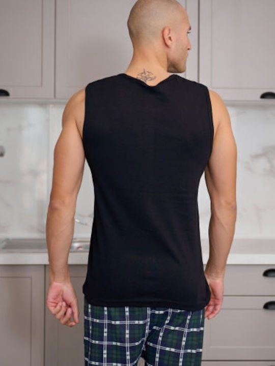 Men's Undershirt Sleeveless Black