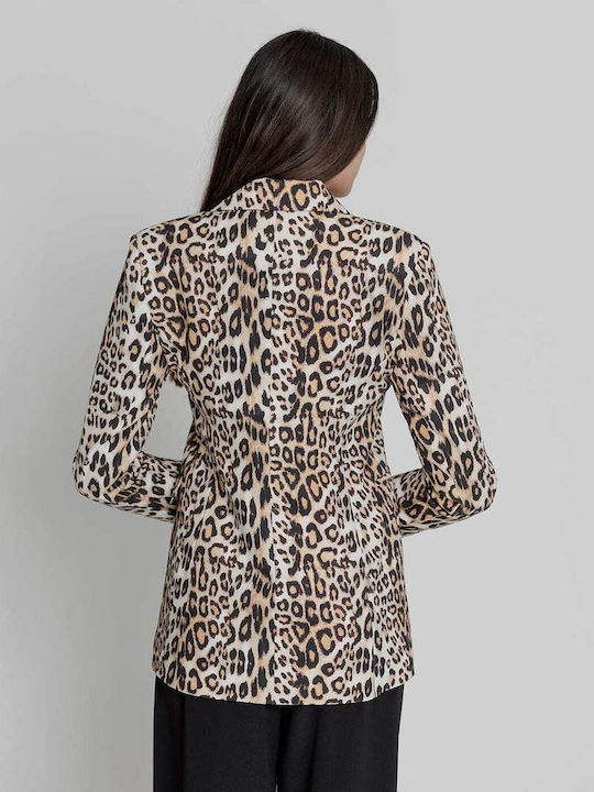 Moutaki Дълга Женски Сако Animal Print