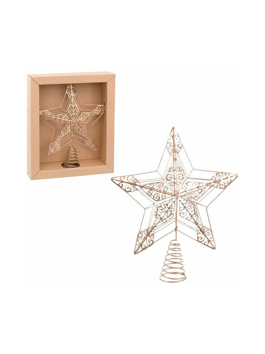 Hanging Ornament Star Metallic Gold 25x30cm