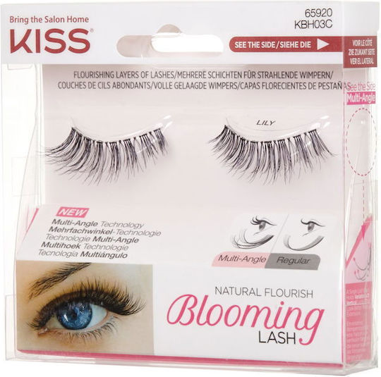 Kiss Blooming Self-Adhesive Βλεφαρίδες Lily Μαύρες