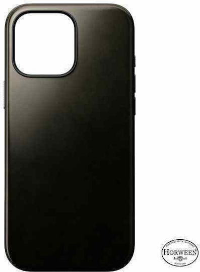 Nomad Modern Horween Umschlag Rückseite Metallisch 0.75mm mit Band Grün (iPhone 17 Pro Max / iPhone 17 Pro / iPhone 16 Pro Max)