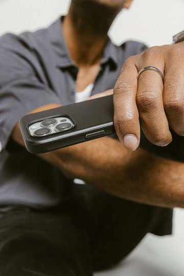 Nomad Modern Horween Umschlag Rückseite Metallisch 0.75mm mit Band Grün (iPhone 17 Pro Max / iPhone 17 Pro / iPhone 16 Pro Max)