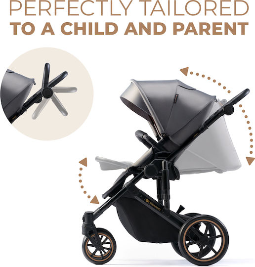 Kinderkraft Prime 2 Adjustable 2 in 1 Baby Stroller Suitable for Newborn Shadow Grey