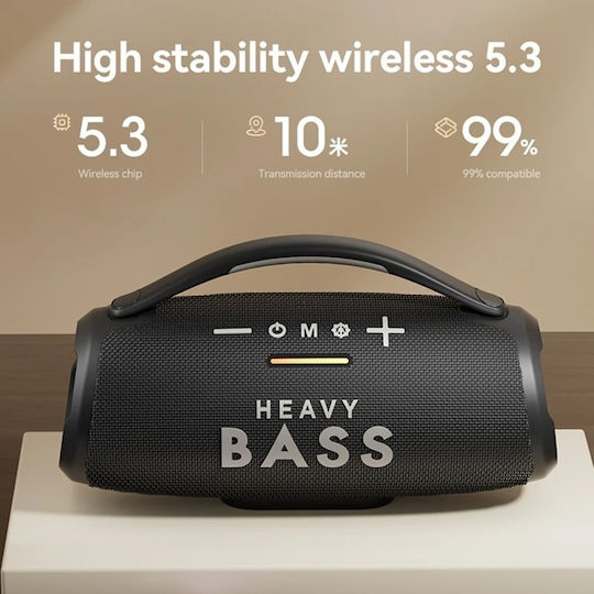 BASS-31 Ηχείο Bluetooth 30W με Ραδιόφωνο Γκρι