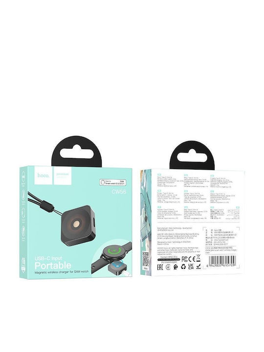 Hoco CW56 Φορτιστής για Samsung Watch 2 Μαύρος