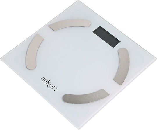Ankor Smart Ζυγαριά 180kg με Λιπομετρητή & Bluetooth Λευκή 840519